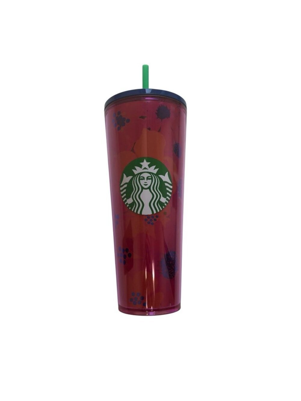 NEW Starbucks 2022 Dancing Blooms Venti Tumbler Cup Pink Orange Floral 24 oz
